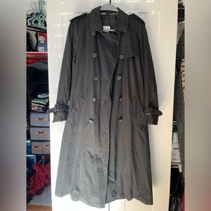 Black Double-Breasted Trench Coat